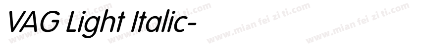 VAG Light Italic字体转换